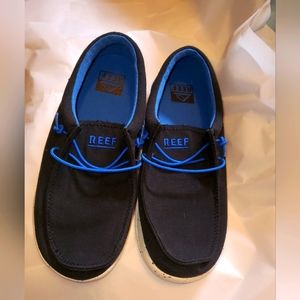 Reef Dize 3 Boys Shoes Black with Royal Blue
